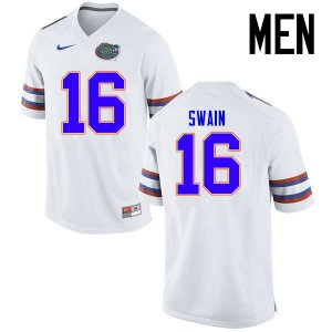 Men's Florida Gators #16 Freddie Swain NCAA Nike White Authentic Stitched College Football Jersey WTN0362QR